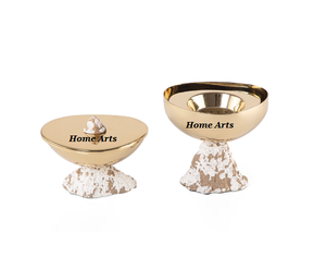 Quemador de Incienso Mabkhar de Acero Inoxidable Hecho a Mano, Color Dorado, Tamaño y Forma Personalizados, con Perilla de Diseño a Bajo Precio - Product Image 1