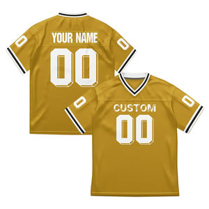 Camiseta de Fútbol Americano con Diseño Personalizado OEM - Ropa de Fútbol de Poliéster con Estampado Digital - Ropa Deportiva Transpirable de Malla para Hombre al por Mayor - Product Image 3