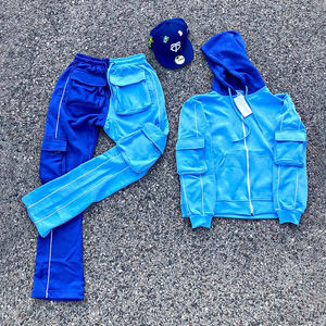 Survêtement de Saint-Valentin de haute qualité à la mode avec poches cargo Survêtements personnalisés pour hommes - Product Image 3