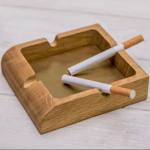 Cendrier en bois classique écologique sans fumée |   Accessoire de fumage artisanal en bois massif - Product Image 1