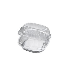 Boîte de rangement alimentaire en plastique PET transparent à charnière 6''x6'' - Product Image 1