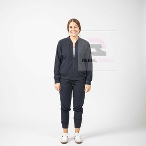 Veste uniforme de gommage d'hôpital écologique personnalisable Vestes de gommage d'allaitement médical extensible - Product Image 3