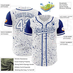 Equipo de práctica guantes esenciales ciudad béisbol Jersey venta al por mayor blanco sublimado transpirable tela flexible camisetas de béisbol - Product Image 4