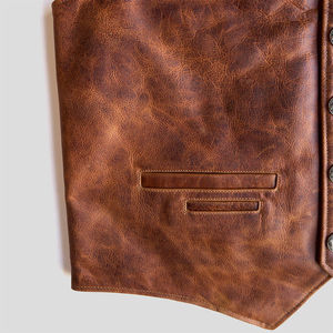 Chaleco de Cuero de Diseño Nuevo y Moderno, Chaleco de Cuero de Alta Calidad para Exteriores, Chaleco de Invierno Transpirable, Estilo Personalizado para Hombre - Product Image 4