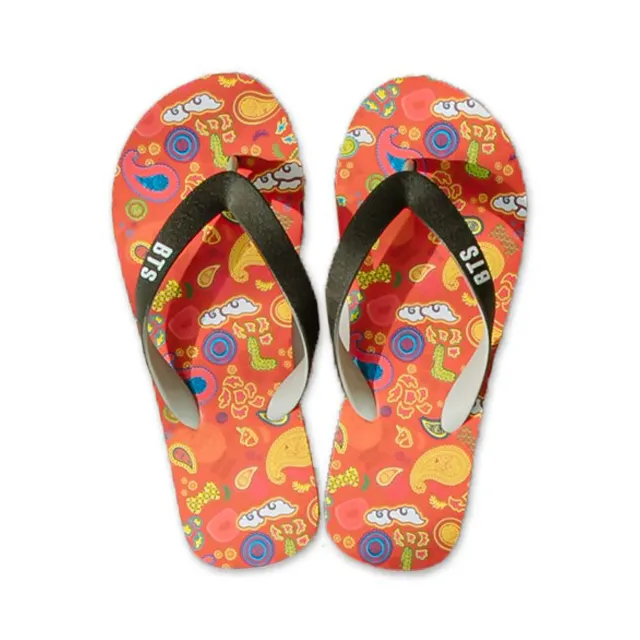 New Best Selling In Korea Comfortable and Long-lasting high quality non-slip rubber K-pop IDOL Merch Flip-flops IDOL Leo red