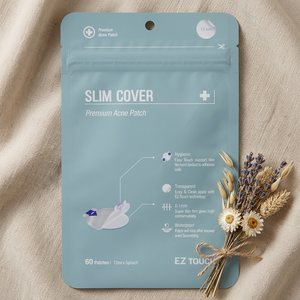 Patch anti-acné hydrocolloïde ultra-fin invisible - Fabriqué en Corée - EZ Touch Slim Cover 12 mm Patch cicatrisant extra-fin pour l'acné - Product Image 1