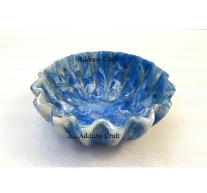 Cuenco de resina pulida para servir, último diseño, patrón de flores, cuenco de resina, hogar, boda, frutero decorativo, vajilla, utensilios de cocina - Product Image 1