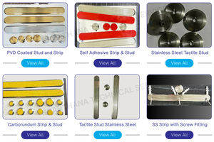 Boutons tactiles en laiton de qualité supérieure, robustes, pour pavage tactile extérieur, surface de sol rainurée, conception personnalisée pour l'indication - Product Image 5