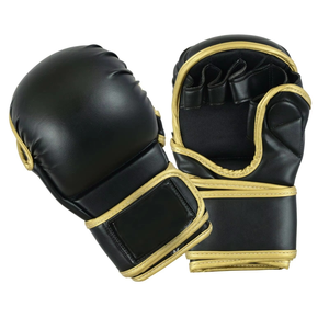 Vente en gros de gants de MMA en cuir de vachette véritable Muay Thai Sac de sable Gants de boxe UFC avec kimono à demi-doigts pour arts martiaux - Product Image 5