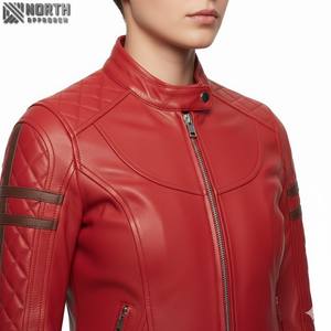 Top tendance Premium femmes bicolore couleur cuir veste en gros bas quantité minimale de commande 100% haute qualité hiver chauffé mode dames - Product Image 5