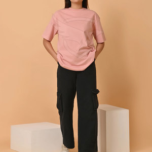 Manches courtes Meilleure vente T-shirt surdimensionné Nouveau design T-shirt surdimensionné à la mode T-shirt surdimensionné pour adulte - Product Image 2