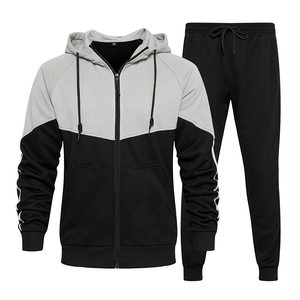 Ensembles de survêtements personnalisés avec logo imprimé, survêtements unisexes, ensembles de survêtements personnalisés en tissu, ensemble 2 pièces pour l'extérieur, sweat-shirt à capuche et pantalon de survêtement pour homme - Product Image 1