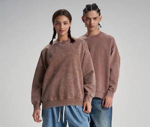 เสื้อฮู้ดปักลายสำหรับทุกเพศเสื้อสเวตเชิ้ตคอขนแกะผ้าฝ้าย100% สีทึบกันลมกันหนาวปรับแต่งโลโก้ได้ - Product Image 3