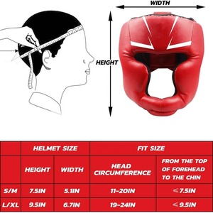 Meilleures ventes Ultime Boxe Couvre-chef PU Fabrication Protection du visage pour MMA Kickboxing Sparring Superior Head Guard - Product Image 6