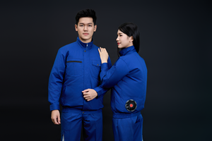 เสื้อแจ็คเก็ตทำงานแบบมีแอร์ มองเห็นได้ชัดเจน ผลิตจากผ้า TC ทนทาน ระบายอากาศได้ดี สวมใส่สบาย สำหรับผู้หญิง ผลิตในเวียดนาม ยี่ห้อ FMF - Product Image 2