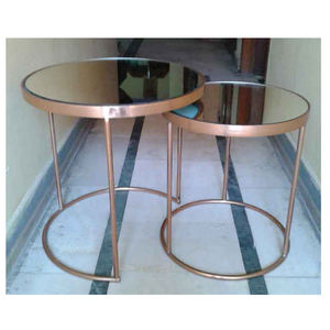 Metal Side Table Set/2 Best Selling Table Premium Quality Luxury Modern Living Metal Table - Product Image 3