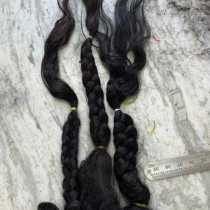 Extensions de cheveux humains vierges Remy naturelles indiennes ondulées, qualité professionnelle, 30 pouces, noires, double trame machine, qualité supérieure - Product Image 1