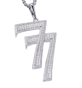 Pendentif unisexe en argent 925 plaqué rhodium avec moissanite VVS certifiée GRA, avec certificat de test - Product Image 1