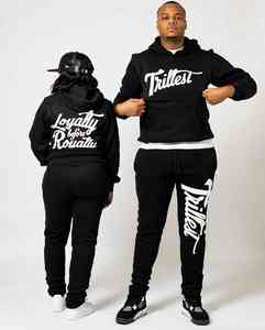 Trajes de sudor ecológicos informales de invierno para hombre superventas de calidad premium Color sólido 100% algodón transpirable cómodo - Product Image 3