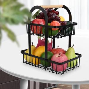 Cesta de frutas de Metal de almacenamiento, cuenco decorativo funcional para mesa de comedor, encimera de cocina, elegante y duradero para el hogar - Product Image 1