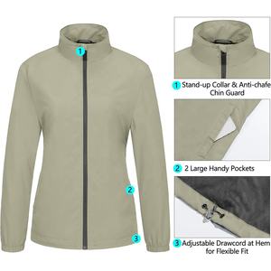 Veste coupe-vent classique légère Impression de logo personnalisé Vêtements d'extérieur hydrofuges pour les activités de plein air - Product Image 4