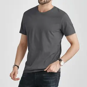 T-shirts solides et durables pour hommes-T-shirts 100% coton personnalisables provenant d'une usine leader exportatrice