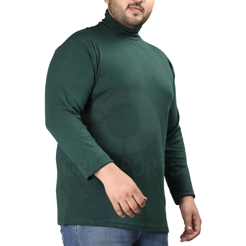Camisa ajustada comprimida Premium para hombre, Camisa ajustada personalizada de alta calidad con cuello simulado de manga completa