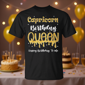 T-shirt Capricorn Birthday Queen, chemise de fête Happy Birthday to Me - Product Image 3