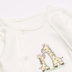 Conjunto de 2 Piezas para Bebé Unisex, Mameluco y Gorro de Jirafa, Algodón Suave y Cálido, Ajuste Cómodo, Trajes de Mono para Niños con Gorro a Juego - Product Image 2