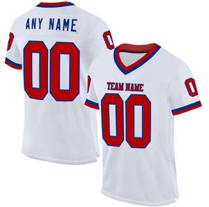 Maillot de football rétro personnalisé pour homme, col en V, nom et numéro, 100 % polyester, impression numérique par transfert thermique, séchage rapide, respirant - Product Image 4