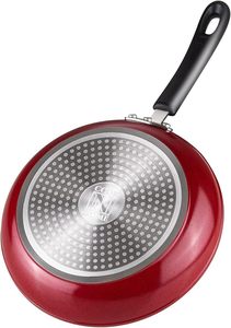 Đá cẩm thạch đỏ 12-Piece không dính Cookware Set với nghỉ mát xử lý mô hình kính chảo cho nhà bếp nấu ăn biểu tượng tùy chỉnh - Product Image 4