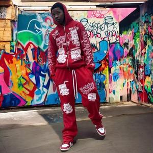 Conjunto Deportivo de Primera Calidad, Tela de la Mejor Calidad, Pedrería y Estampados en el Conjunto Deportivo, Conjunto Deportivo Moderno con Sudadera - Product Image 5