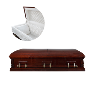Ataúd de madera maciza Fabricación personalizada Diseño OEM ODM Entrega rápida del fabricante de suministros funerarios de Vietnam - Product Image 6