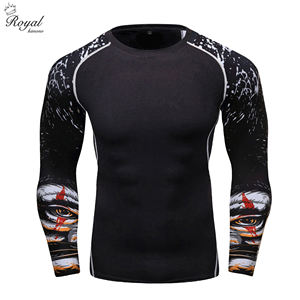 Rash Guard personnalisé à séchage rapide Jiu Jitsu Kimono respirant Sublimation imprimé Rash guards Bjj pour hommes taux bon marché Rash Guards - Product Image 4