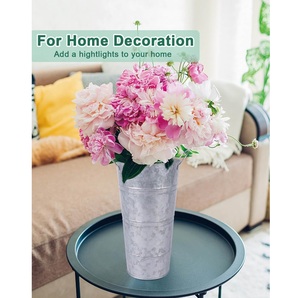 Maceta de flores de Metal galvanizado de tamaño alto para el hogar, sala de estar, jardín, guardería, macetas de flores decorativas con mango - Product Image 5