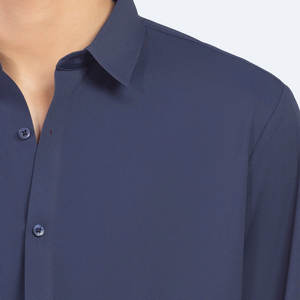 Chemise habillée à poignets français, boutonnée, de luxe, avec double lien métallique, style bouton de manchette, haut de soirée formel - Product Image 4