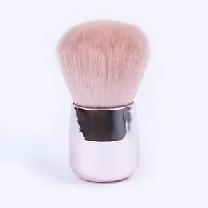 Pinceau de maquillage OEM pour femmes kabuki cheveux synthétiques végétaliens de haute qualité pinceau kabuki rose poudre blush