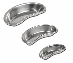 Plateau réniforme 150 mm, plateau d'émétion, acier inoxydable satiné, bords arrondis, plateau réniforme chirurgical dentaire par SurgiRight - Product Image 2