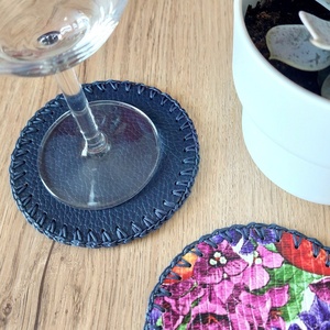 Sous-verres et tapis de table floraux de style occidental – Imperméables, résistants à l'huile, faciles à nettoyer, isolants thermiques, imitation cuir colorée - Product Image 3