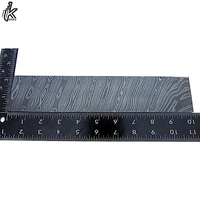 Acier Damas de Haute Qualité Fait Main sur Mesure pour la Fabrication de Couteaux, Lame Fixe avec Manche en Bois, Qualité Industrielle OEM