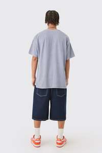 เสื้อยืดโอเวอร์ไซส์สำหรับผู้ชายเสื้อยืดแฟชั่นแนวสตรีทเสื้อยืดผ้าฝ้าย100% เลือกโลโก้ได้ตามต้องการแบบสายสะพายไหล่เสื้อยืดไซส์ใหญ่พิเศษระบายอากาศได้ดี - Product Image 2