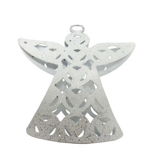 Estrella colgante de hierro de tamaño mediano, Estrella colgante de pared de papel plateado para decoración del hogar y de Navidad, venta al por mayor a granel - Product Image 4