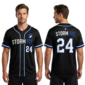 Camiseta de Béisbol Personalizada para Hombre, Manga Corta, Sublimada, Absorbente de Humedad, Antibacteriana, Corte Regular, para Todas las Temporadas, Ropa de Equipo - Product Image 1