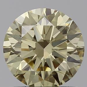 Diamante de corte redondo VS2 amarillo elegante de 1 quilate, calidad de piedras preciosas para fabricación de joyas, certificado por IGI con excelente corte - Product Image 1