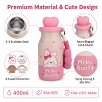 Bouteille d'eau infuseur de fruits personnalisée de 400 ml, écologique, mignonne et de petite capacité pour filles