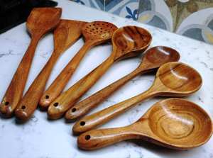 ชุดช้อนครัว3ชิ้นทำมือไม้อะคาเซียสลัดเครื่องมือที่ไม่ซ้ำกันของ ketchenwar เซ็ตไม้เซ็ต2ชิ้น - Product Image 6