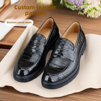 Chaussures habillées pour hommes 100 % cuir de crocodile, antidérapantes, durables, pour affaires, décontractées, mariage, élégantes et polyvalentes