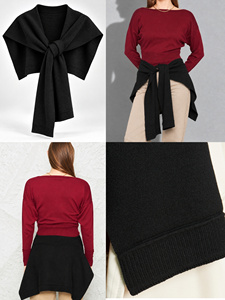 Écharpe châle en tricot 100 % acrylique pour femme – Écharpe douce à nouer sur les épaules, écologique, légère et polyvalente, à porter en bandoulière - Product Image 4