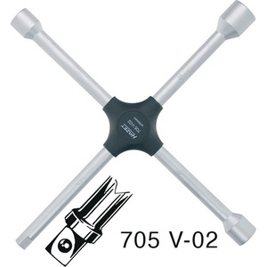 HAZET 705V-02 17 X 19 X 22 X 12,5 Mm(1/2? Clé cruciforme 4 pans L380 mm x H380 mm pour atelier - Product Image 1
