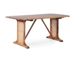 Ensemble de salle à manger moderne de luxe en bois massif chaise de travail en rotin 6 places personnalisées meilleur mobilier de haute qualité hôtel école salon - Product Image 6